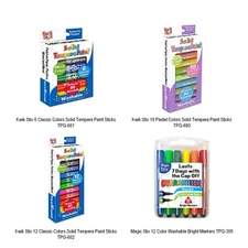 The Pencil Grip Washable Magic Stix Markers & Kwix Stix Paint Sticks - sold/set