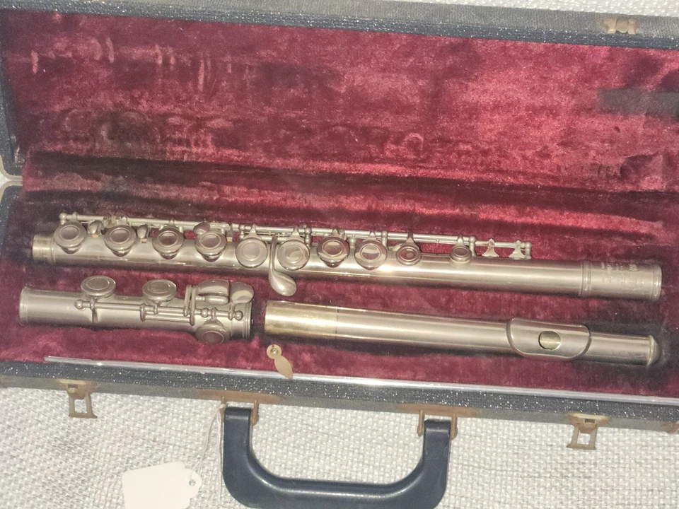 复古邦迪长笛 Selmer, Elkhart 印第安纳州美国原装盒 SN 133441 — 第 3/4 张图片