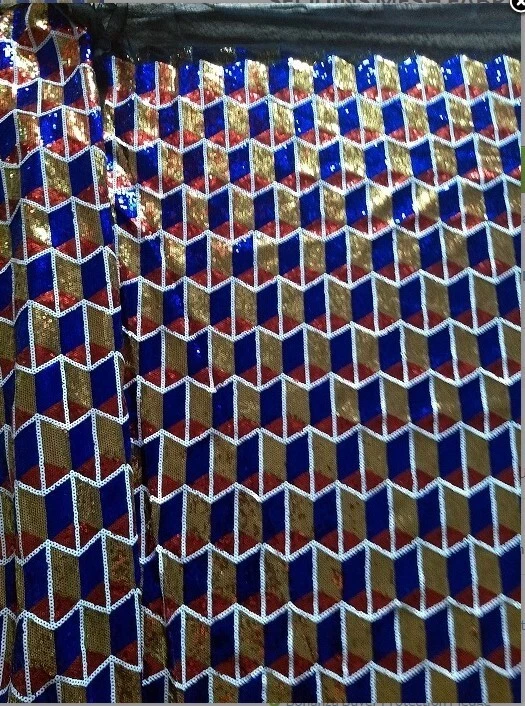 5yds - Sparkling Sequins Multi-Color Mesh for Special Occasion, Wedding Fabric - Image 3 of 4