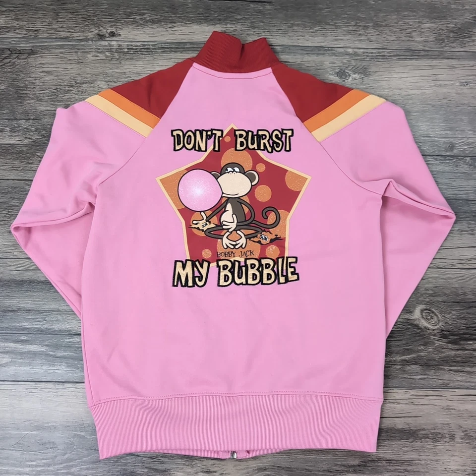 Chaqueta De Colección Y2k Bobby Jack Edición Limitada Niñas Jóvenes Mediana Cremallera Completa Rosa Foto 3 de 4