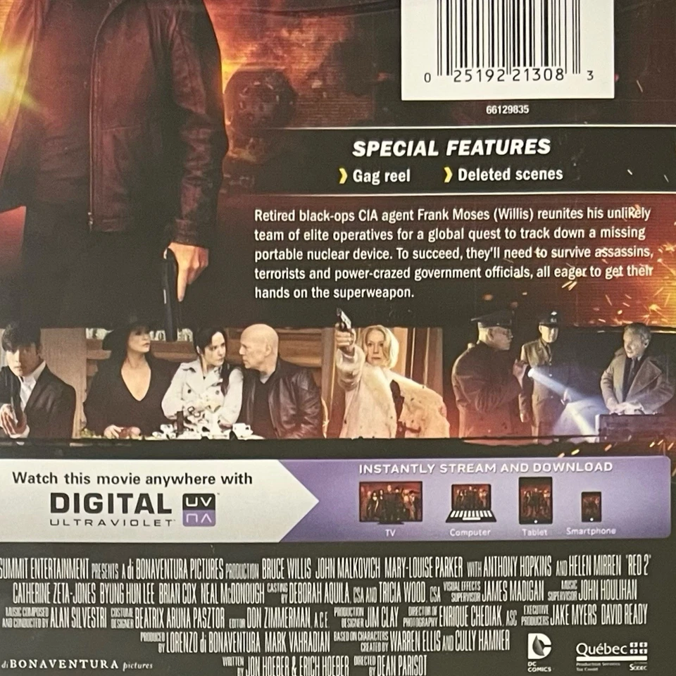 Red 2 (DVD, 2013) - NEW SEALED - Image 3 of 3