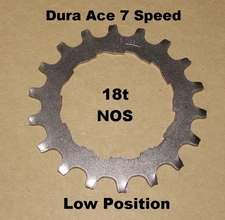 Shimano Dura Ace 18t Low Position Freewheel Cog 7-Speed NOS NEW Old Stock