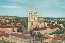 12362 Cartolina Zagabria (Croazia) Cattedrale e mura del Kaptol NV