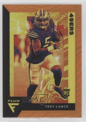 2021 Panini Chronicles Flux Rookies Orange Prizm 30/75 Trey Lance #FX-4 RC 4f5