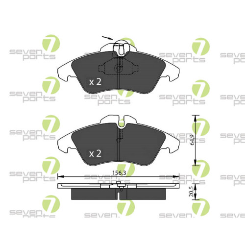 Plaquettes de frein Seven Parts SVP18450 pour disques Audi et Seat