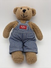 11" VINTAGE OSHKOSH B'GOSH BROWN TEDDY BEAR W/ OVERALLS STUFFED ANIMAL PLUSH TOY