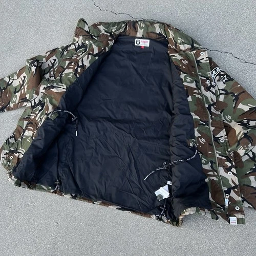 Vintage 2000’s Aape Bape Bathing Ape Full-Zip Military Camo Jacket L image 4
