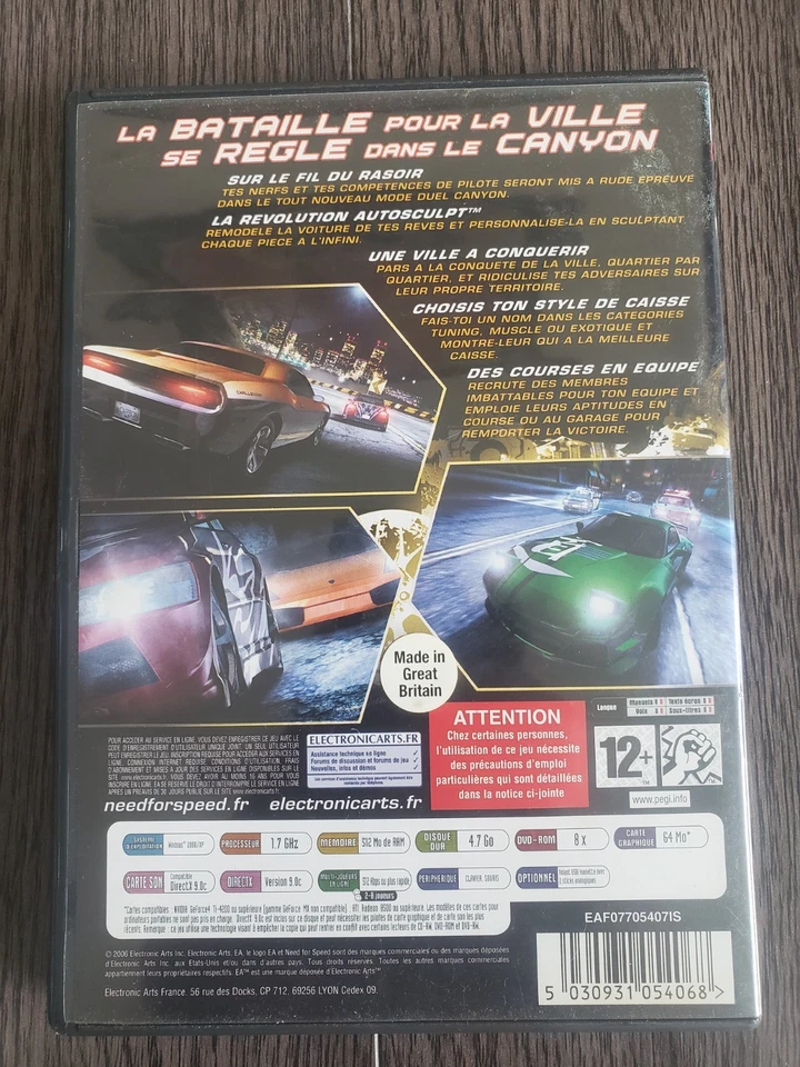 Need For Speed Carbon (PC DVD-Rom), French Version PAL) Complete (Like New) - Image 3 of 3