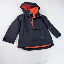 L.L.Bean Jacket Kids 5-6 Black Waterproof Wildcat Insulated Anorak Ski Hooded