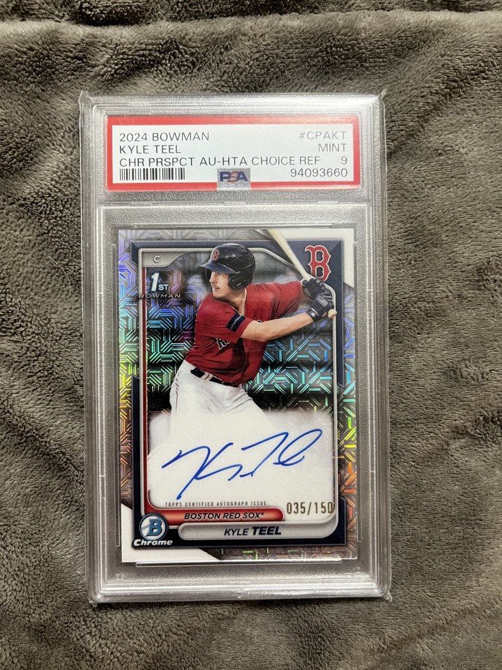 2024 Bowman - Chrome Prospect Autographs Kyle Teel Choice Refractor /150 (AU,RC)