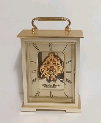 Howard Miller Gold Mopar Master Parts Training 1989 Mantle Table Skeleton Clock