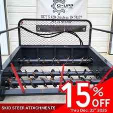 Landhonor Round Bale Processor Hydraulic Skid Steer Attachment