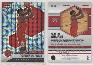 2020 Panini Mosaic NBA Debut Reactive Blue Prizm Patrick Williams #267 Rookie RC