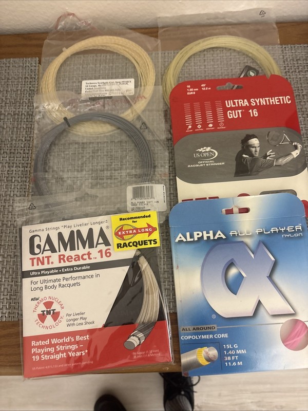 6 Sets Tennis String Luxilon Gamma Wilson Prince Technora