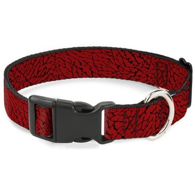 Plastic Clip Collar Elephant Crackle Red WIDE-Large 20-31'' (US IMPORT)