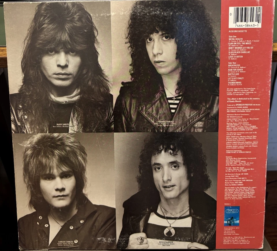 Autographed Auto SIGNED Quiet Riot Metal Health LP Record 1983 Pacha USA Vinyl - Image 2 of 2
