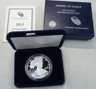2013-W Proof American Silver Eagle Dollar $1 Box & COA US Mint Bullion OGP