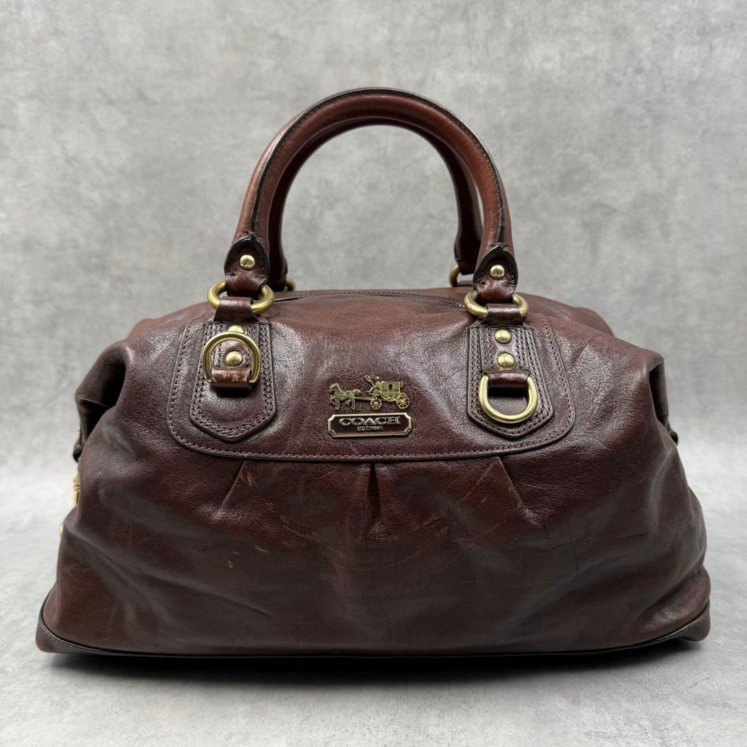 COACH マディソンサブリナ　2way ブラウン/グリーン COACH Madison Sabrina 2way Hand Shoulder Bag Leather Brown | eBay