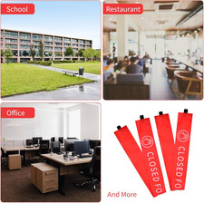 4 Pieces Red Closed for Cleaning Sign with Magnetic Ends Magnetic Restroom Si...