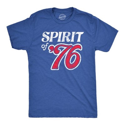 Mens Spirit Of 76 T Shirt Funny Fourth Of July Party Patriotic 1776 Tee for Guys