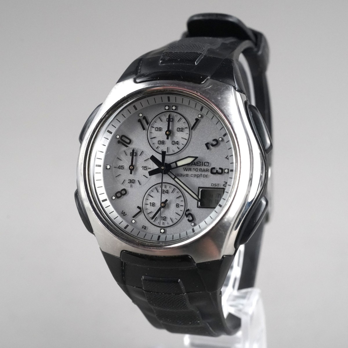 Casio Wave Ceptar Chronograph TOUGE SOLAR WVQ-400 Men's 43mm Watch