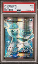 PSA 7 Glaceon EX 116/124 2016 Fates Collide Ultra Rare Holo Pokemon Card