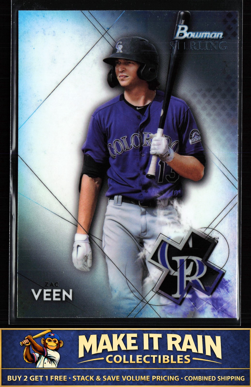Zac Veen 2021 Bowman Sterling #BSP-44 Colorado Rockies Prospect