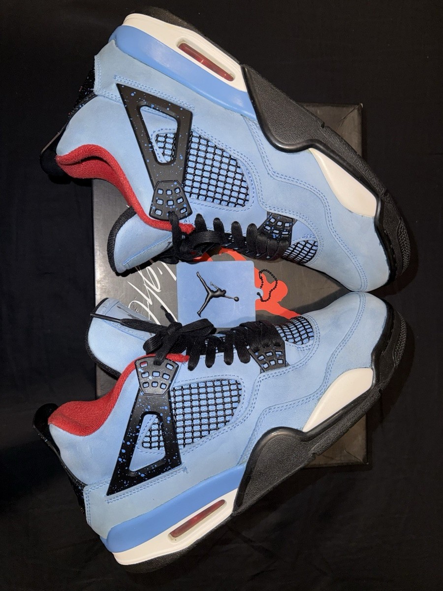 Jordan 4 Retro Travis Scott Cactus Jack University Blue Size 9