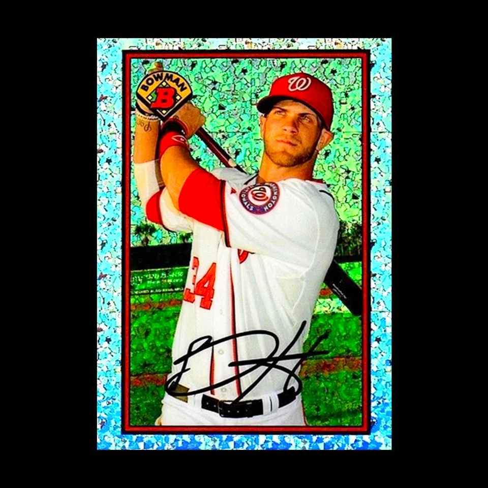 BRYCE HARPER PLATA DIAMANTE REFRACTOR HOLO Bowman Cromo Inserto - PHILLIES Foto 4 de 4