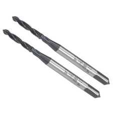 Spiral Flute Threading Tap M2X0.4 Thread Size Nitriding Coated HSS Tool 2Pcs