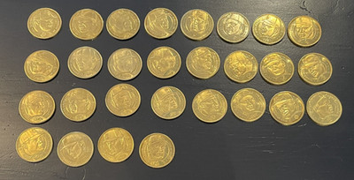 1997 Pinnacle Mint Brass Coins Partial Set 28/30 Griffey Jeter Bonds +