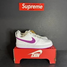 Nike Court Borough Low GS White Purple Size 6Y Kid/ 7.5 Womens No Lid DV5456 121