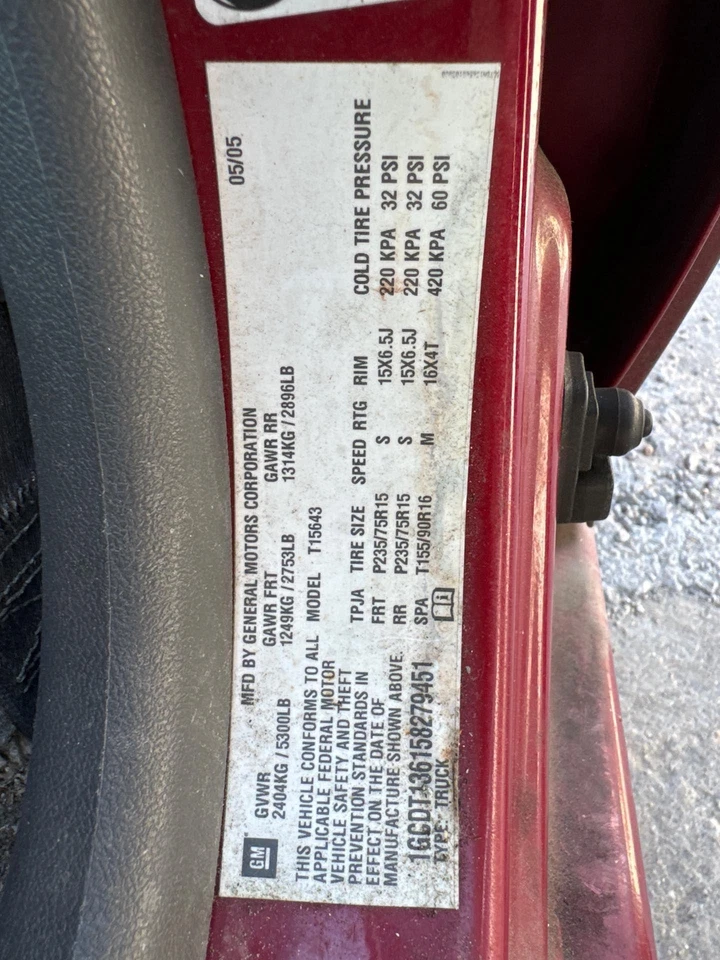 04 05 06 07 08 09 10 11 12 CHEVY COLORADO Fender Left Foto 4 de 4