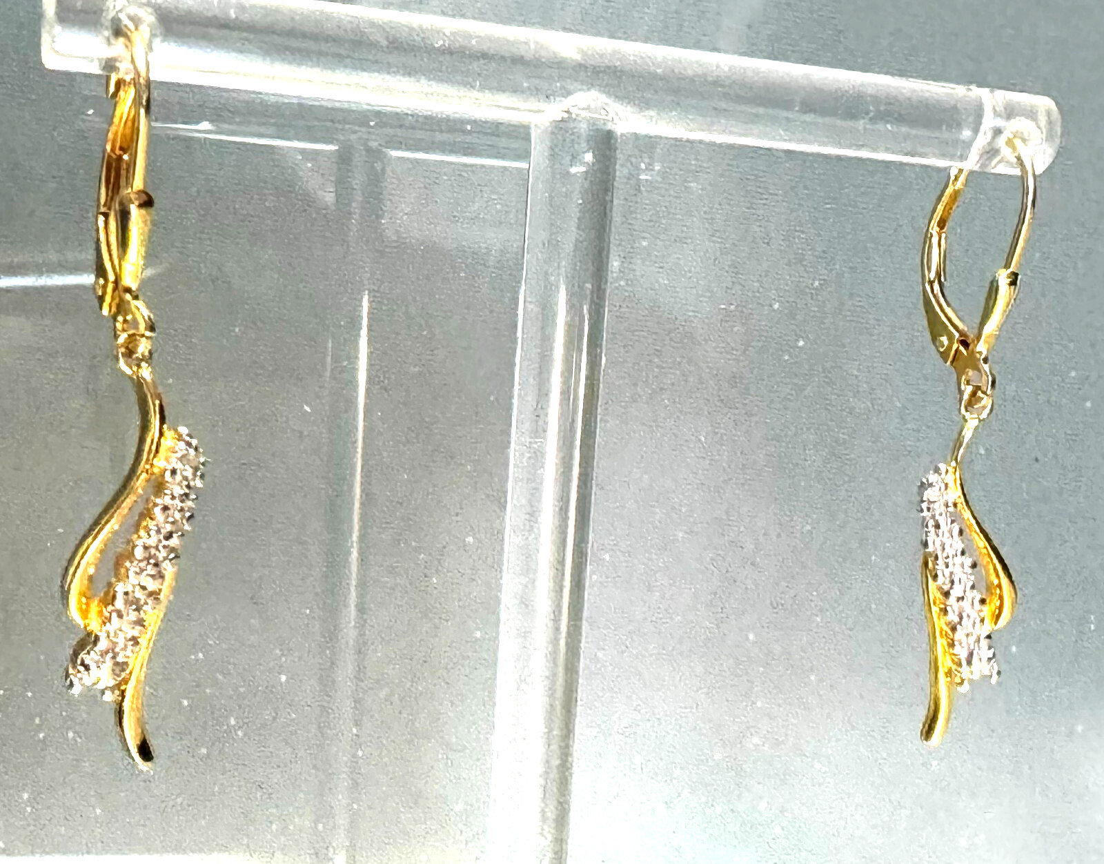 SETA 925 Sterling Silver Dangle Earrings with Dia… - image 2