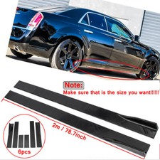 For Chrysler 300 For 300c Side Skirts Rocker Panel Splitter Lip Glossy Black Cb