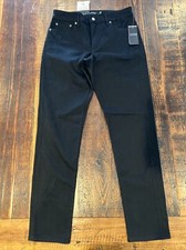 Lauren Ralph Lauren Curvy Mid Rise Skinny Ankle Super Stretch Black Denim Jeans