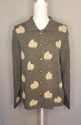 sheep print cardigan