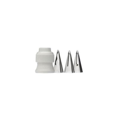 Kuchenglasdüsen Cupcake Rohrspitzen Ateco 4-teiliges Rüschenset Sugarcraft