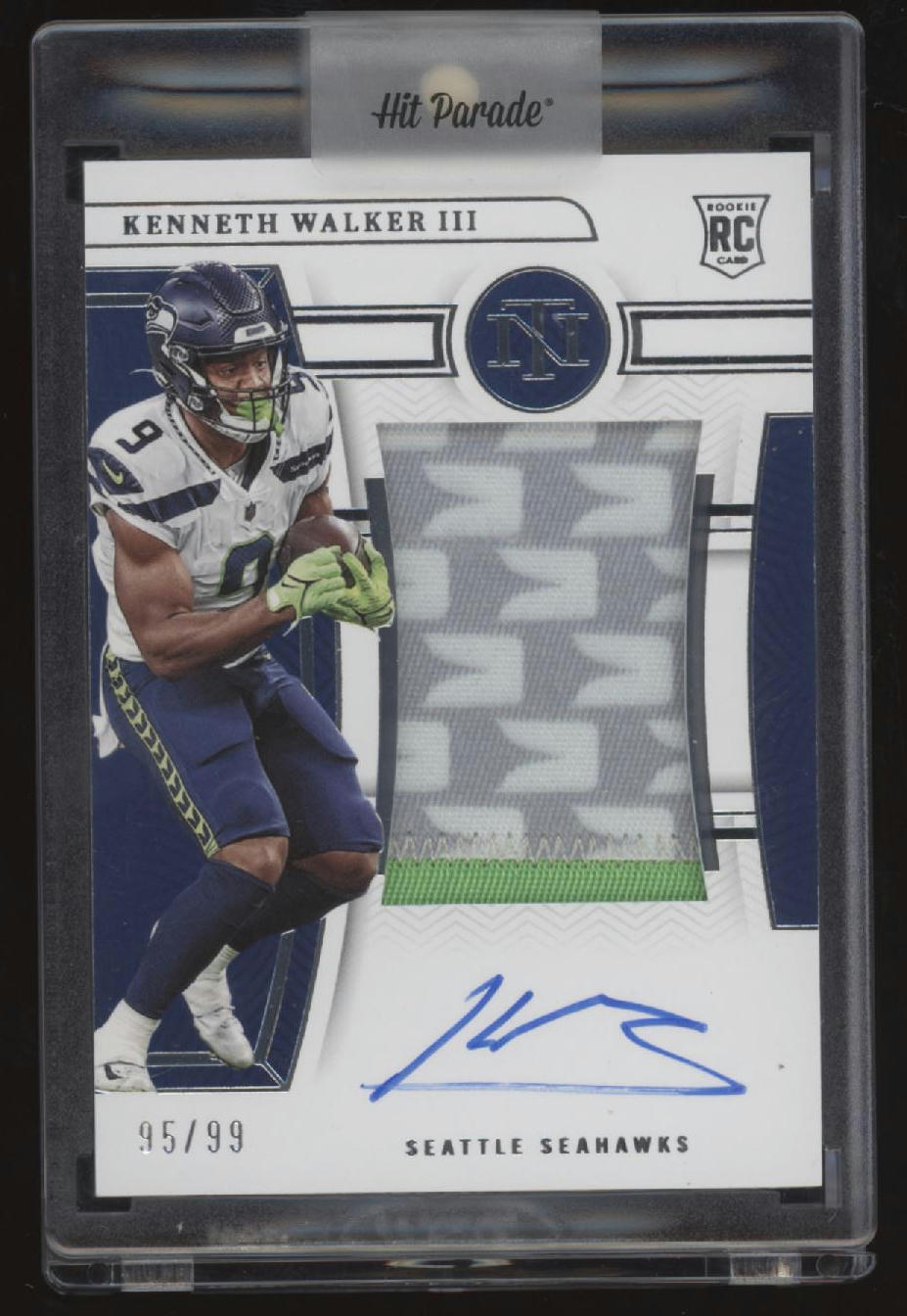 Kenneth Walker III 2022 National Treasures #162 Two-Color Rookie Patch Auto /99