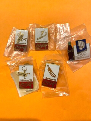 1994 LILLEHAMMER OLYMPIC 5 PIN COCA COLA SPONSOR SPORT MILANO 2026 LA 2028