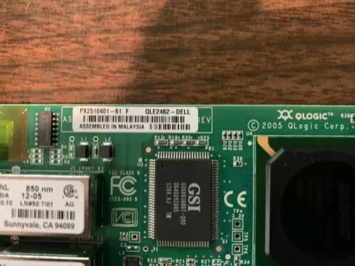 HP QLogic QLE2462 4GB PCI-Ex4 Dual Port Fibre Channel FC HBA 407621-001 AE312A - Image 2 of 2