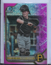 2022 Bowman Chrome - Prospects Henry Davis #BCP-210 Fuchsia Shimmer Refractor...