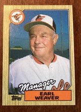 1987 Topps - #568 Earl Weaver - near mint condition - FREE SHIPPING