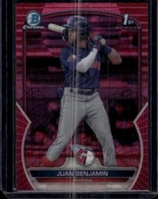 2023 Bowman Chrome #BCP-151 Juan Benjamin Fuchsia Pink 168/199