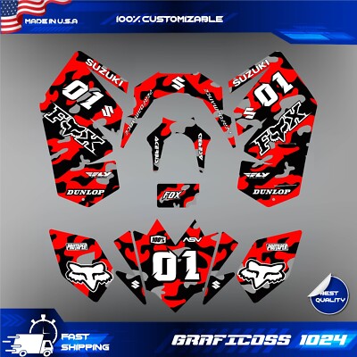 Suzuki LTR 450 ATV stickers decals graphics kit 2006 2007 2008 2009 2012 to 2014