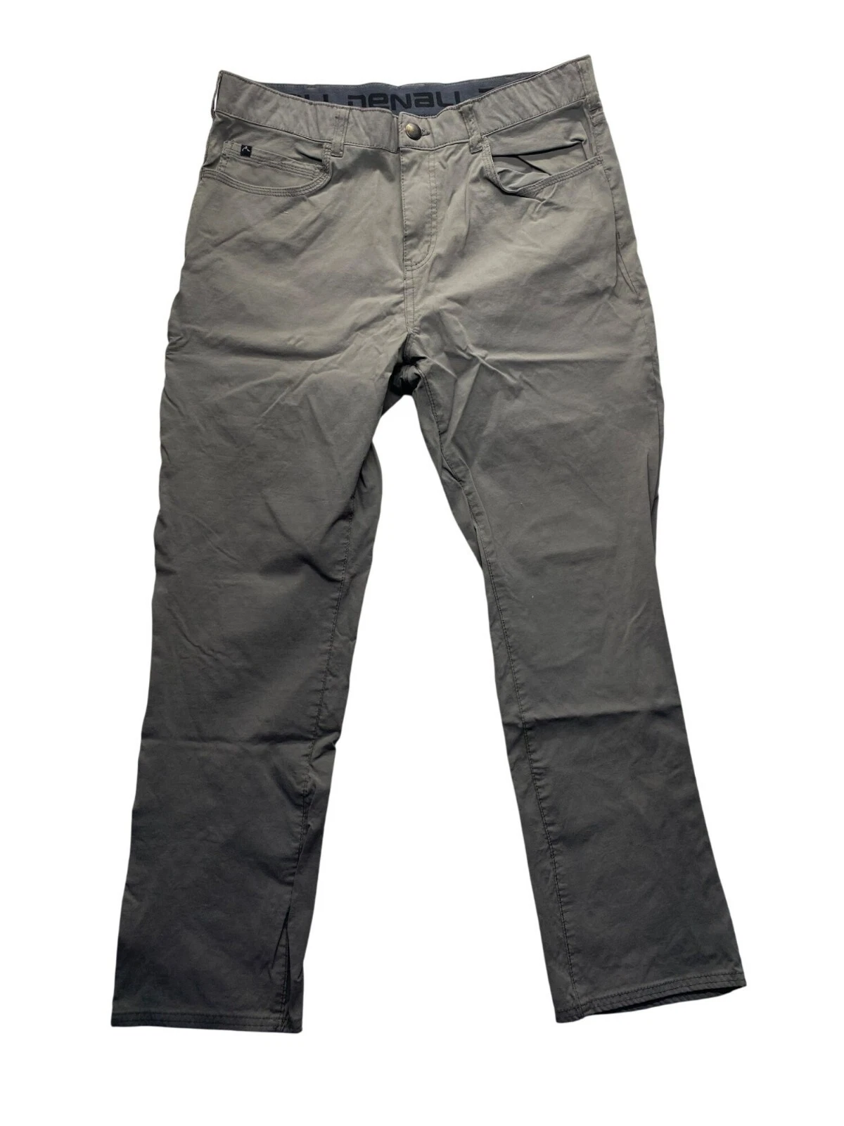 Mens Denali Gray Pants 34x30 Lightweight Stretch Casual Wear #7364