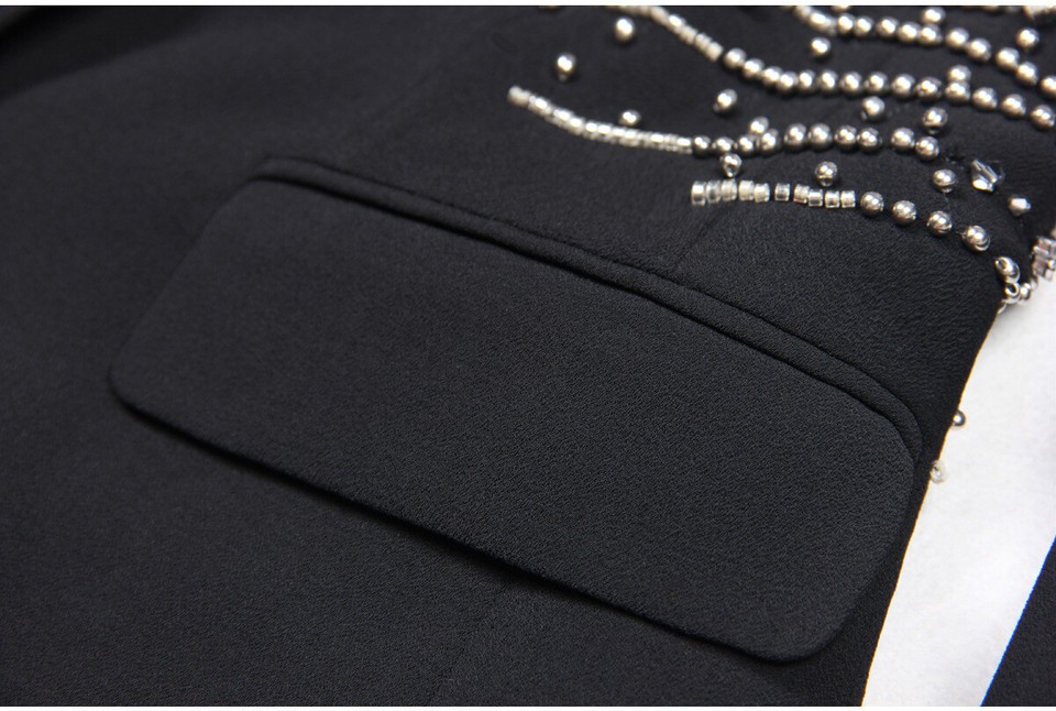 BAE Women's Square Diamond And Rhinestone Decorated Semi-Transparent Tight Two-Piece Suit