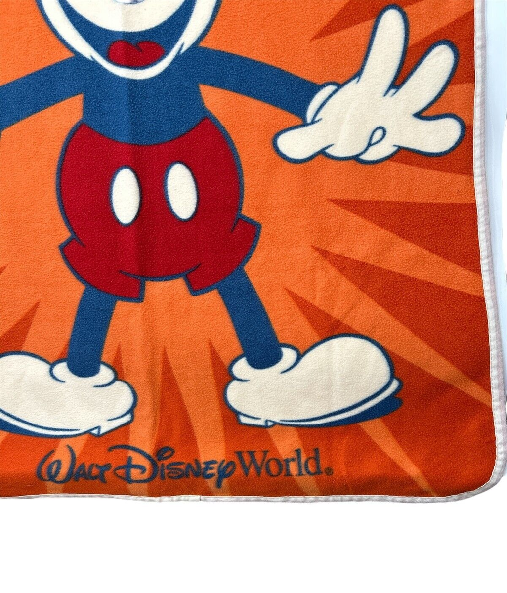 Vintage Disney Parks Mickey Mouse Blanket Fleece Throw 40