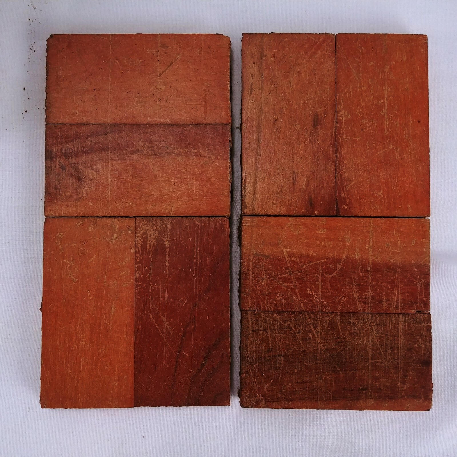 Reclaimed Parquet Flooring Zimbabwe Rhodesian Teak Wood 6 Inch Squares Lot Of 12 eBay