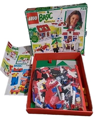 Lego Basic #725/#520  W/Instructions incomplete W/pieces from other playsets